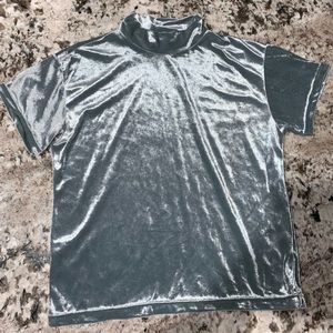 Morgan square Vintage Turtleneck velvet top